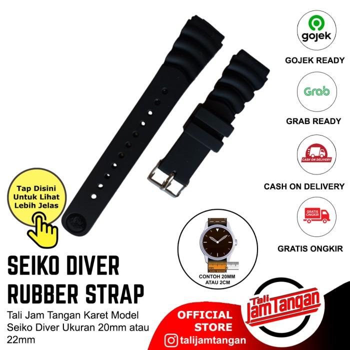 Tali Jam Tangan Karet Seiko Diver Padi Rubber Strap