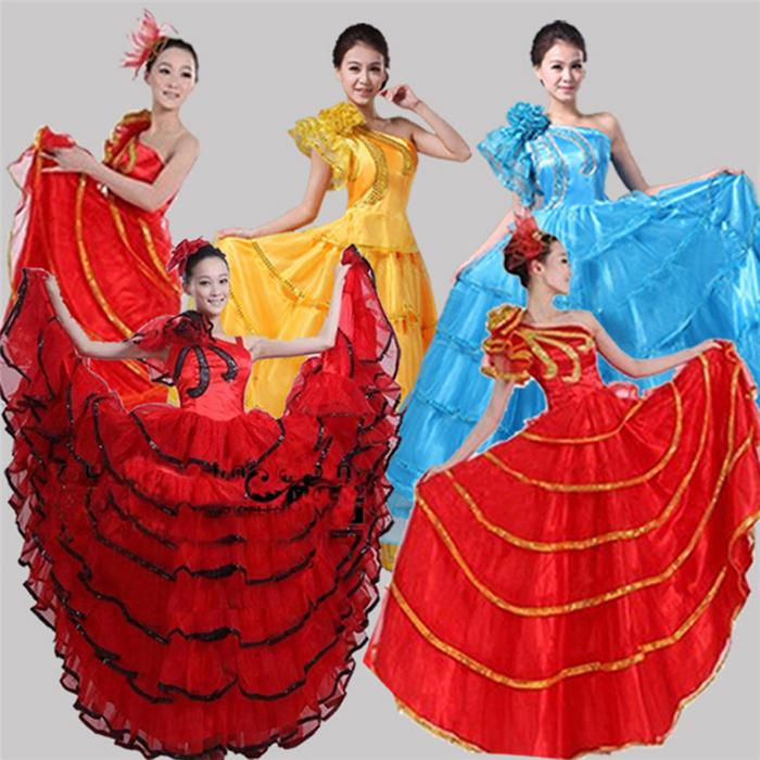 Flamenco Skirt Classic Spanish Bullfighting Women'S Spanish Dance