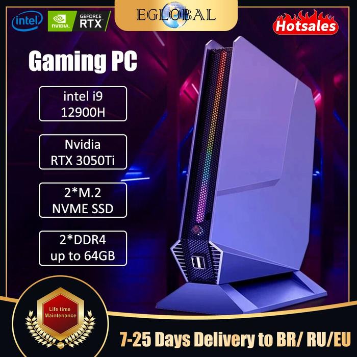 EGLOBAL i9 13900H i7 13700H 12900H 12700H Gaming Mini PC Nvidia RTX4060 RTX3050 8G Desktop Gamer Min