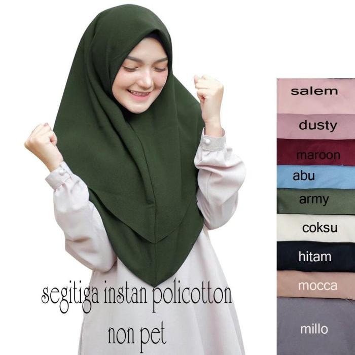 Produk Hijab segitiga instan 2layer / Jilbab Segitiga instan 2 layer pollycotton / Hijab Segtiga Ins