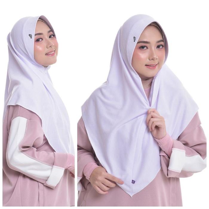 (BARU) KERUDUNG RABBANI CAMARO - KERUDUNG SEKOLAH RABBANI - KERUDUNG INSTANT RABBANI PUTIH - JILBAB