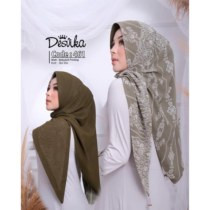 (BARU) KHIMAR DESVIKA BOLAK-BALIK DC 461 KHIMAR CERUTY PRINTING ORI DESVIKA
