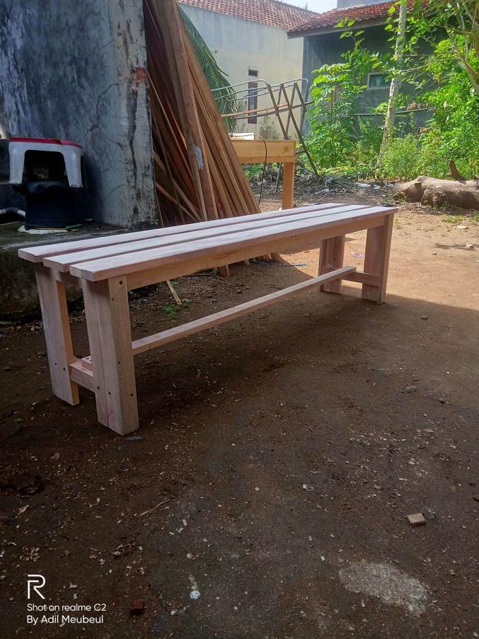 kursi DUDUK kayu panjang UNTUK DAGANG/ KURSI SANTAI PANJANG/ KURSI OUT DOOR/ BANGKU TUNGGU / KURSI