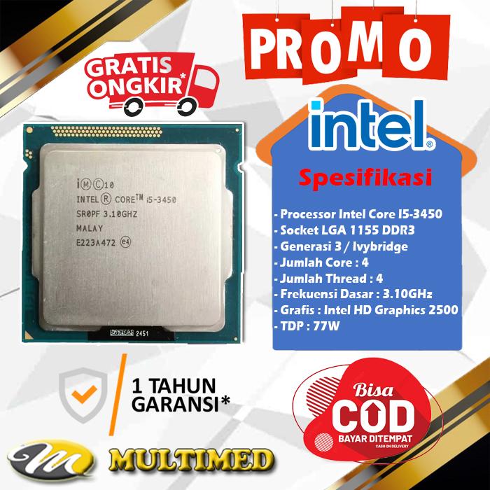 Processor Core i5 3450 / i5 3470 / i5 3550 Untuk Soket 1155 IvyBridge / Generasi 3