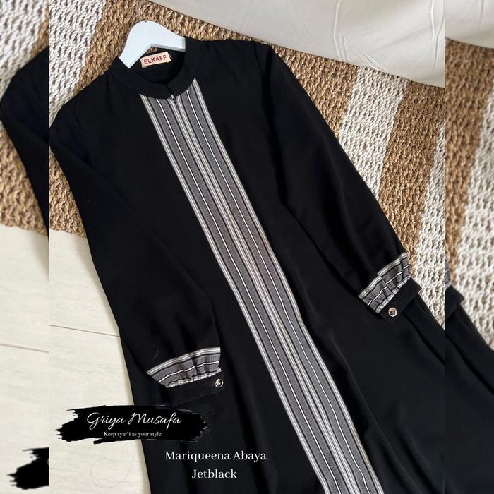 YAYA S. ABAYA JETBLACK MARIQUEENA | GAMIS BASIC | ABAYA TENUN | GRIYA MUSAFA | ELKAFF (PASTI DISKON)