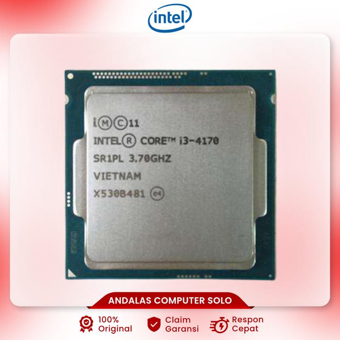 Prosesor Intel Core i3 4170 3.7Ghz Cache 3MB TRAY Socket LGA 1150 Haswell Refresh Series
