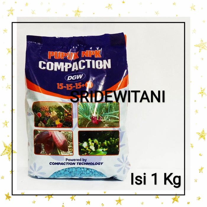 PUPUK NPK MUTIARA 15 15 15 COMPACTION DGW 1 KG Penyubur Semua Tanaman