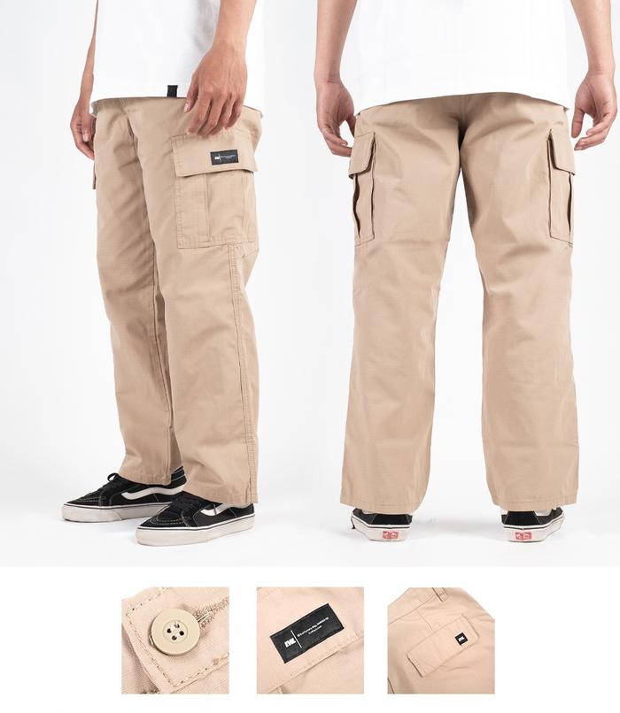 CELANA PANJANG PRIA KHAKI CARGO EVIL ARMY | CLIFF A25 KHAKI