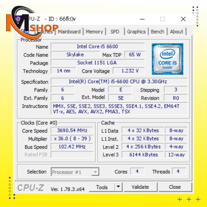 Processor Prosesor Intel Core i5 6600 i5 6500 Socket LGA 1151 Skylake