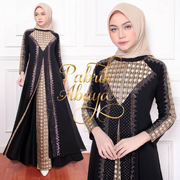 YAYA S. GAMIS ABAYA TURKEY #5080 BORDIR PAYET BY PABRIK ABAYA (PASTI DISKON)