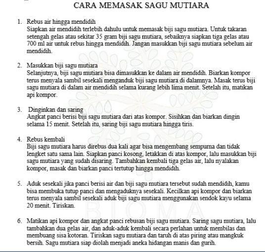 Sagu Mutiara 250 gram untuk Es Buah, Bubur Mutiara dan Kue Basah Standing Pouch & Ziplock