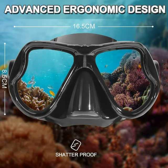 TaffSPORT Kacamata Kaca Mata Selam Scuba Diving Snorkeling Tembak Ikan Jernih Murah Dewasa Pria