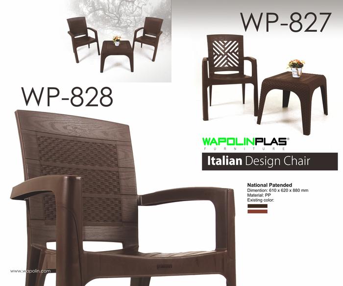 Kursi Teras / Kursi Taman / Kursi Santai / Kursi Plastik / Kursi Taman Wapolin - WP 827/828/829