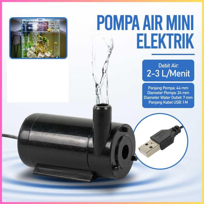 TERLARIS TaffHOME Pompa Air Mini Elektrik Mikro Water Diaphragm Pump USB DC 5V - Pompa Air Celup Min