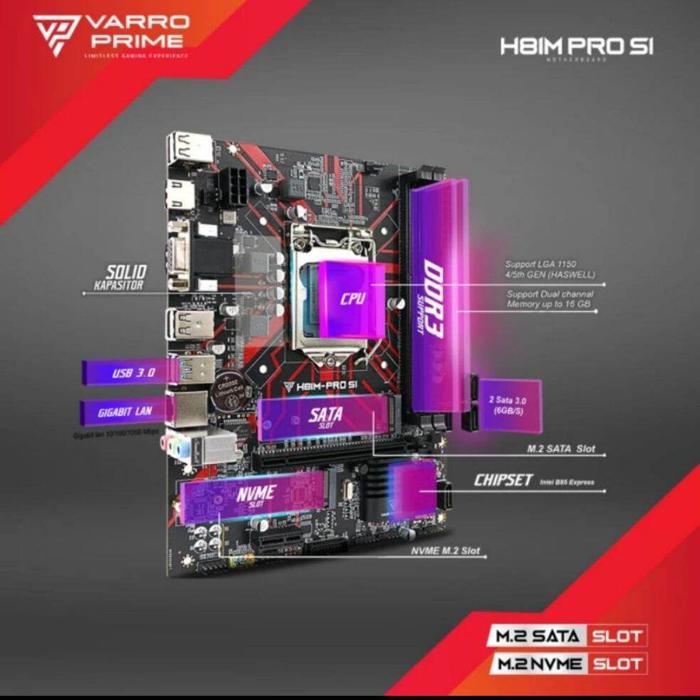 Paket Rakitan PC Processor Intel Core i5 Gen 4 LGA 1150 DDR3 NVME