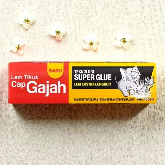 Lem Tikus Cap Gajah 100ml - Lem Tikus Super Lengket