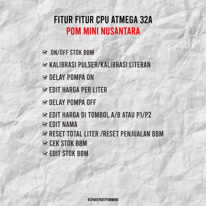 Pom Mini Nusantara - Cpu Pertamini Digital Sudah Termasuk Ic Program Ic Atmega 32A 2