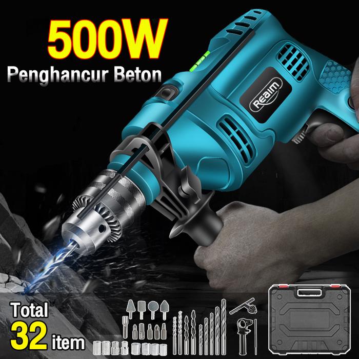MESIN BOR LISTRIK 13MM BOLAK BALIK ELECTRIC DRILL BOR BETON KAYU BESI TEMBOK BOR LISTRIK IMPACT IMPA