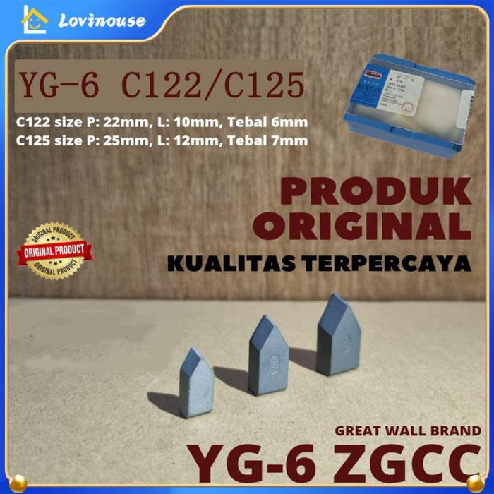 【READY STOCK】BETEL WIDIA/MATA WIDIA C122 C125 YG6 PAHAT BUBUT TIP C122 125 YG 6 CEMENTED CARBIDE BRA