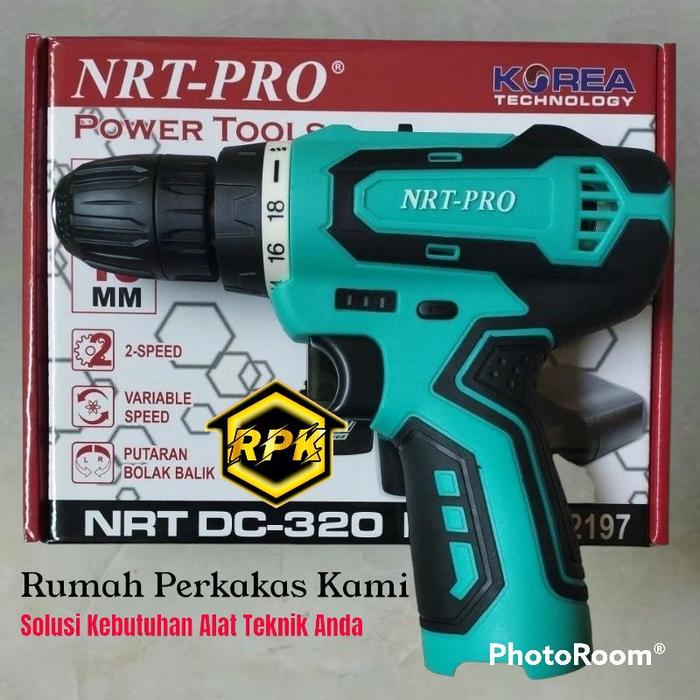 NRT PRO DC 320 HD UNIT SAJA PART BOR CORDLESS DRILL 10MM TANPA BATERAI & CHARGER 12V 12 V MESIN DC32