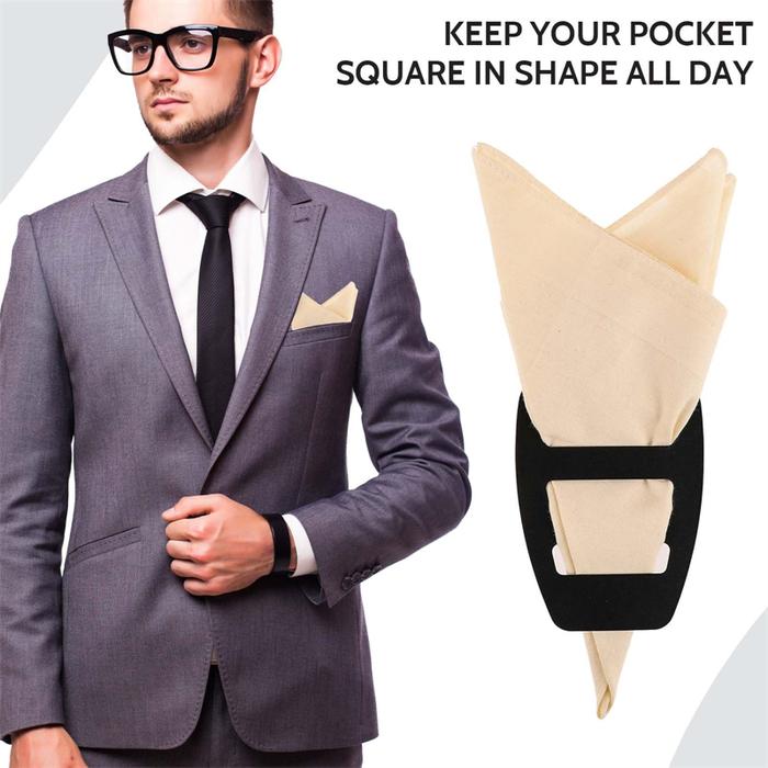 Fashion Pocket Square Holder Handkerchief Keeper Men's Handkerchi