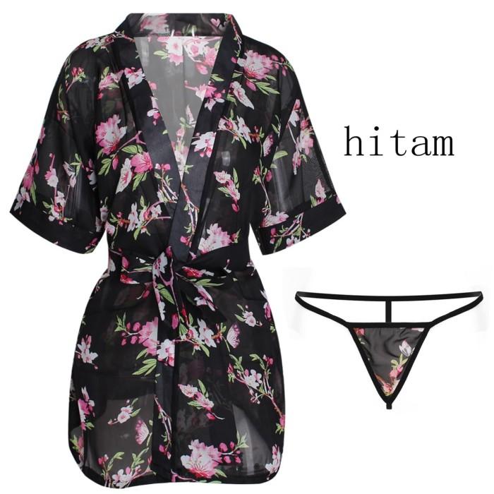 Baju Tidur Kimono Lingerie Piyama Bikini G String A187-2 Terbaru