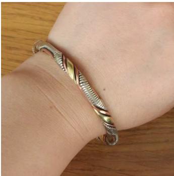 Pure Copper BraceletBR029  Handmade Nepal Jewelry Copper Metal 5mm Open Back Adjustable Cuff Bracele
