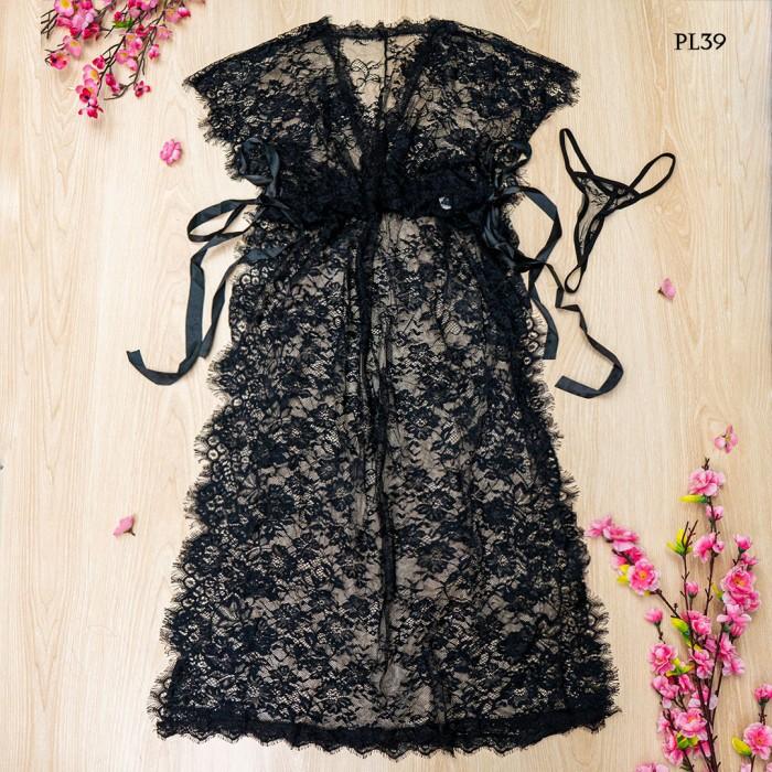Baju Tidur Wanita L Lingerie Jumbo Batwing Y Hitam Pl39 Terbaru
