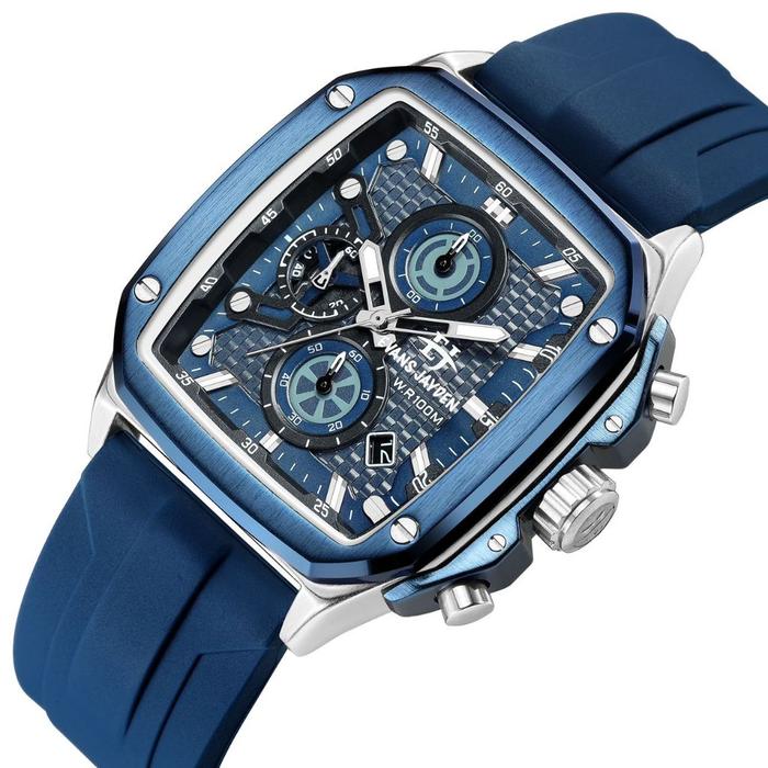 EVANS JAYDEN 9580 JAM TANGAN PRIA RUBBER CHRONO ORIGINAL KACA SAPPHIRE WATER RESSITANT