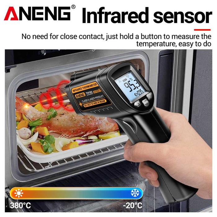 READY ANENG Thermometer Infrared Laser Digital Non Contact LCD Backlit / Termometer digital suhu mes