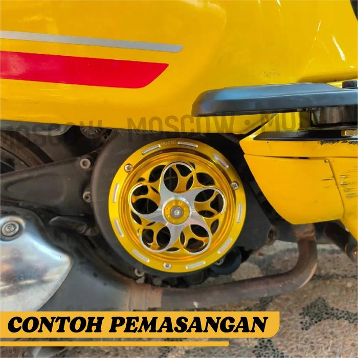 SPINER KIPAS MESIN MOTOR MATIC COVER KIPAS MESIN PELINDUNG PENDINGIN MESIN RADIATOR ALUMINIUM CNC ME