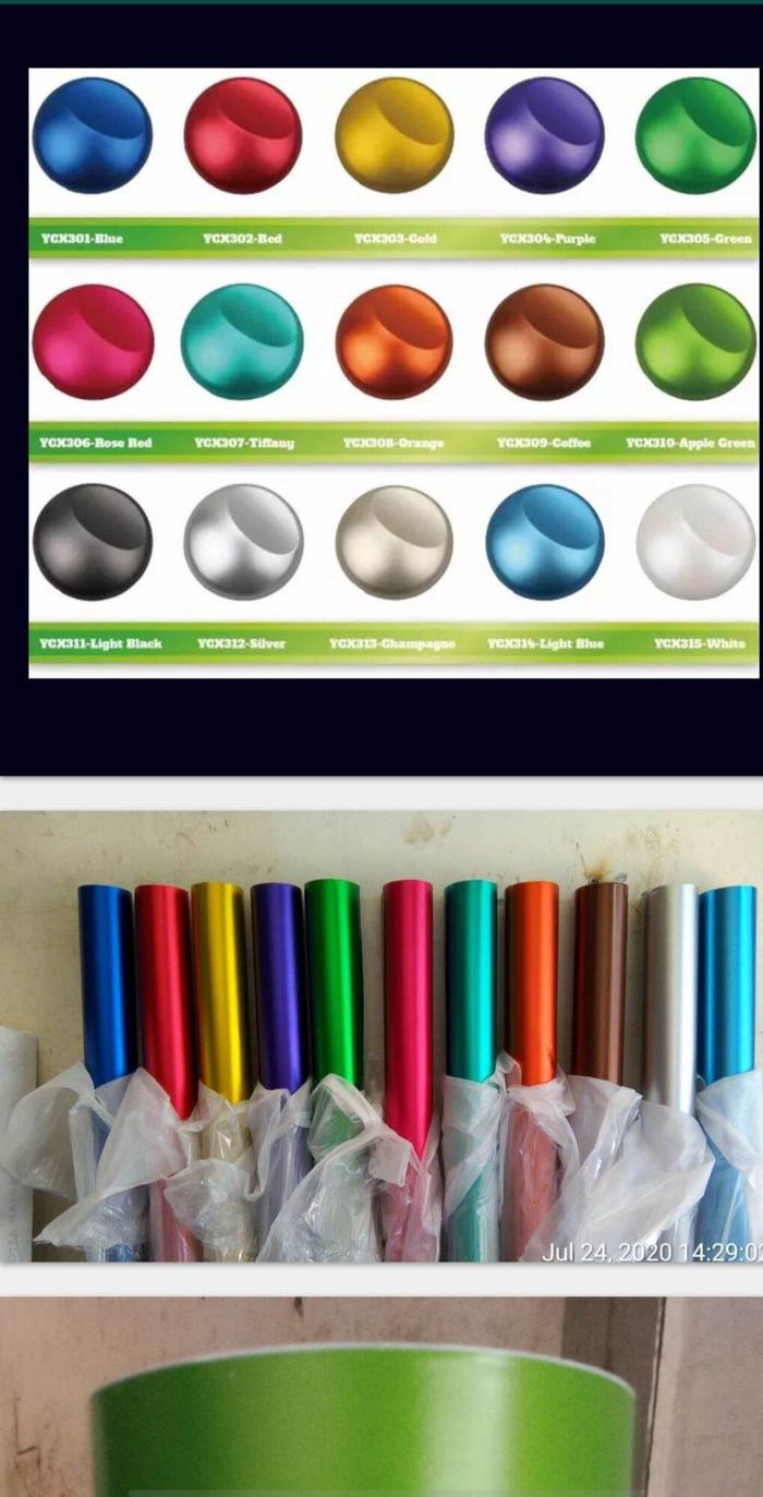 Sticker Derek Matte metallic  Satin doff  Ukuran 50cm*9m 1roll