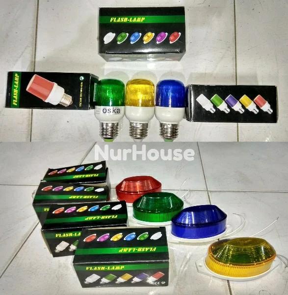 lampu blitz flash lampu strobo lampu kedip lampu peringatan tempel fitting e27 220V