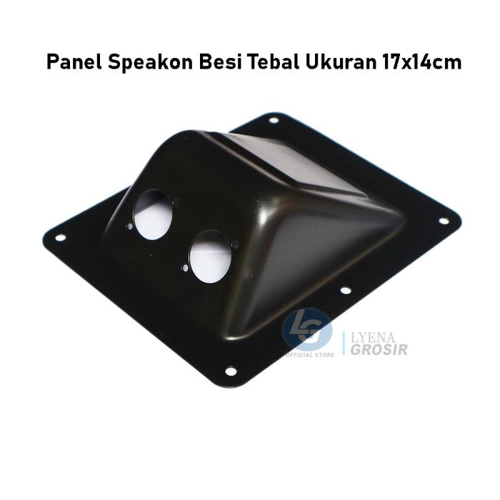 Plat spikon terminal speaker material besi kokoh siku 2 lubang panel spikon