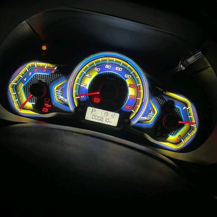 speedometer brio facelift,mobilio,2016-2023 variasi custom papan panel