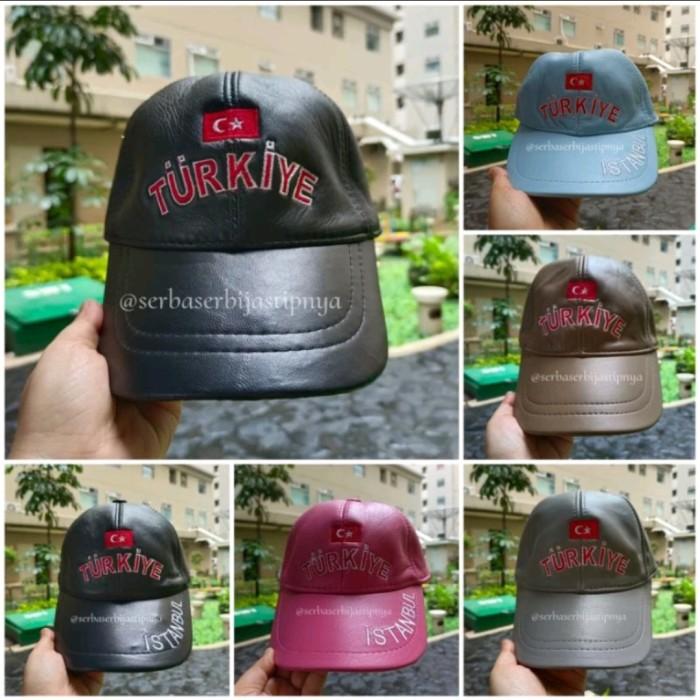 READY!! TOPI KULIT TURKIYE ISTANBUL ORIGINAL TURKI BARANG READY, JUMLAH SESUAI YANG ADA DI ETALASE