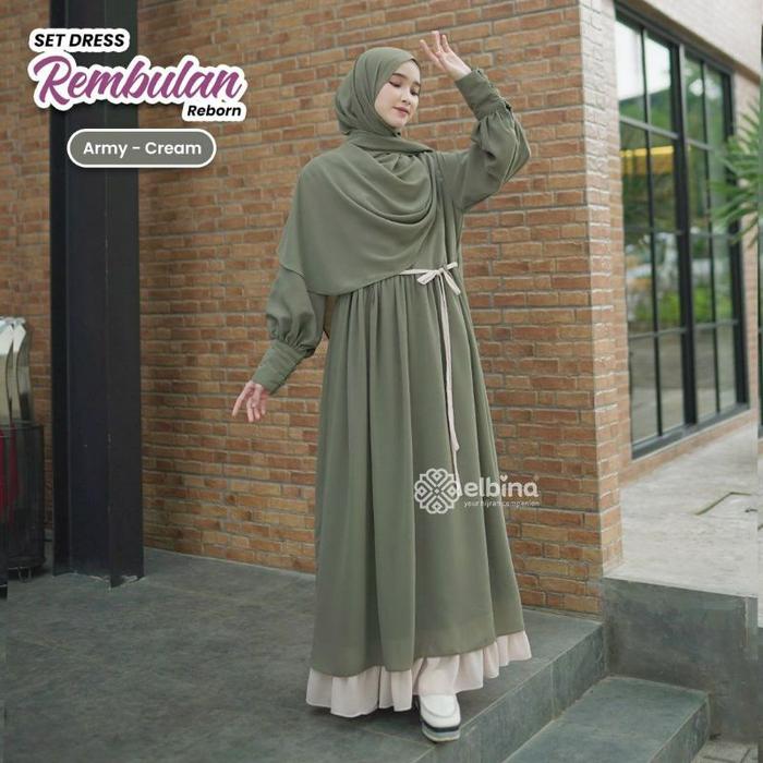 FREE GIFT!!! READY!!! HANYA DRESS REMBULAN VOL 2 ELBINA HIJAB - GAMIS MURAH SYARI ELBINA HIJAB