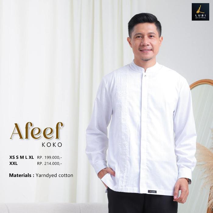 Lubi Couple Lubi Koko White Afeef Tunik White Afeefa Lubi Koko putih Lubi Tunik Putih Koko Terbaru G
