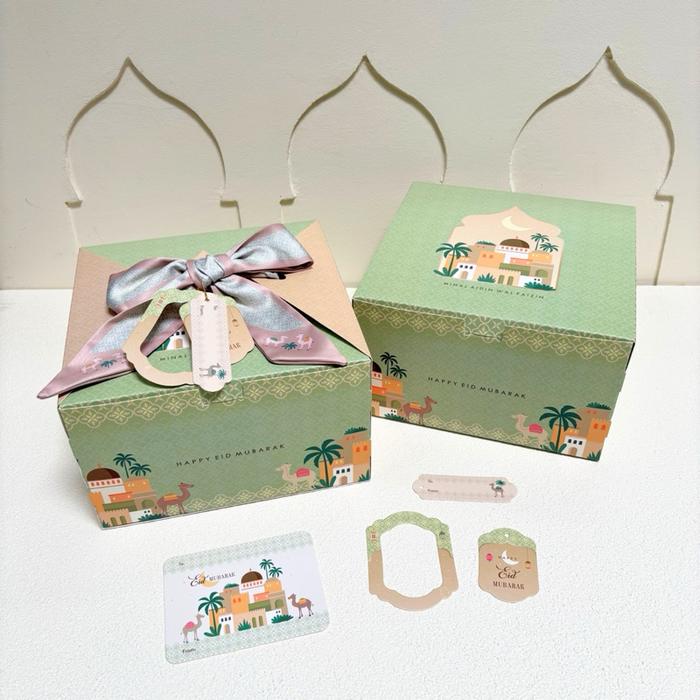 5 Set Box Jinjing Twilly Ishana 25x25x 22x22x12 20x20x12 Box Kue Lapis Idul Fitri Lebaran