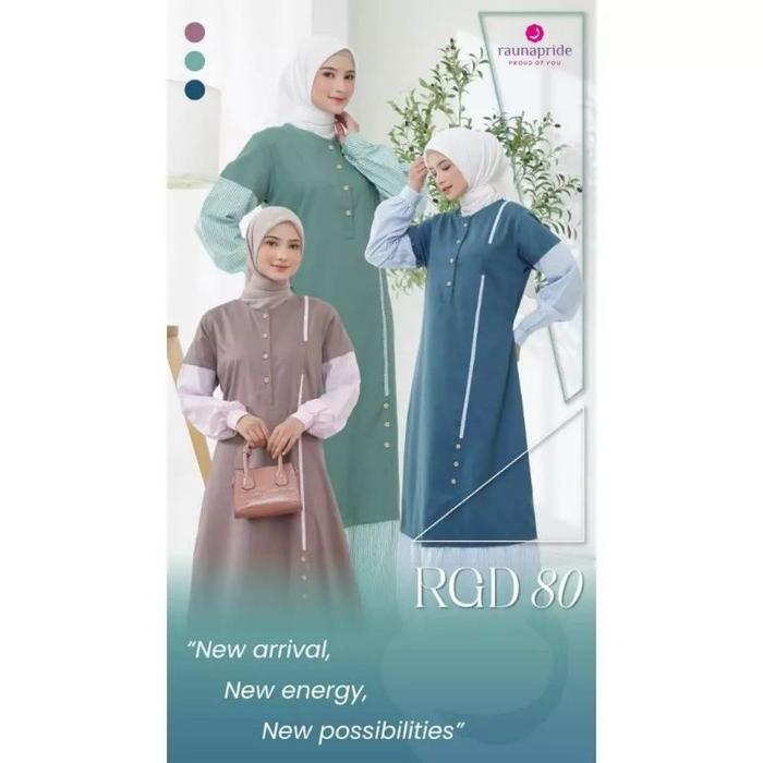 RAUNA GAMIS RGD 80 WARNA BLUE, TOSCA, MAUVE