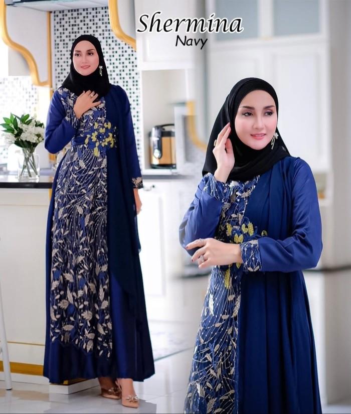 OKmusllim- MAXI SHERMINA syari GAMIS Cantik pesta lebaran SERAGAM Muslim JUMBO