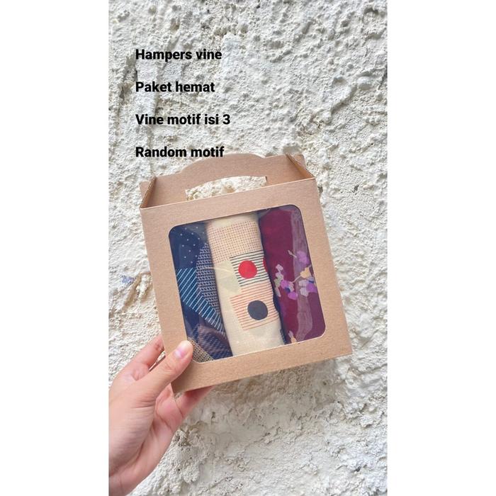 Hampers Vine motif | isi 3 hijab jilbab By danyta