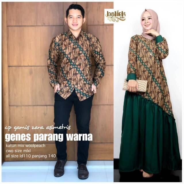 100% TERMURAH (COD) SOLO FASHION – Baju Batik couple - Batik - Baju Muslim Wanita Terbaru 2021 - keb