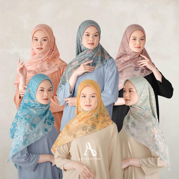 AUTHENTISM ID UTOPIA LAND SERIES SCARF KERUDUNG SEGI EMPAT SHEEN VOAL