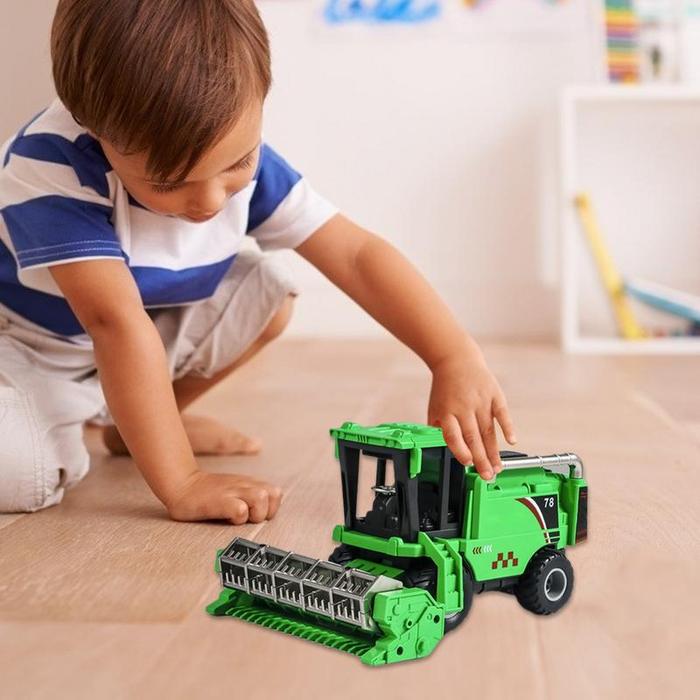 Engineering Truck Toy Engineering Construction Truck Car Toys Simulation Harvester Model Toy Kids Pl