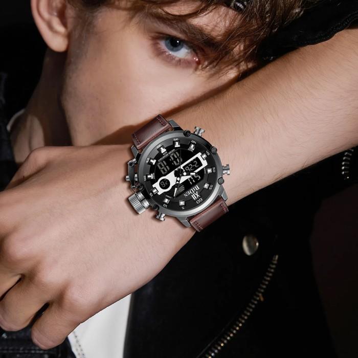 Jam Tangan BIDEN pria Fashionable multi-function outdoor sports jam - brown-1934[terlaris]