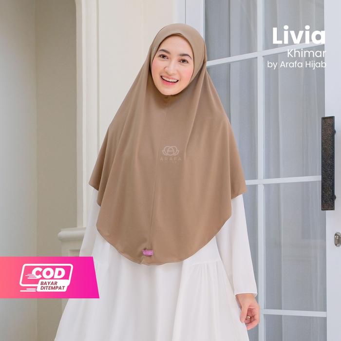 [P R O M O] Arafa Hijab - Khimar Livia (M dan L) | Jilbab Instan Terbaru & Syari Non Pet | Jersey IT
