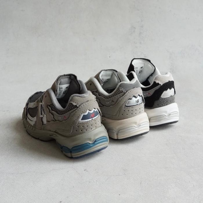 (Langsung Diproses) NB New Balance 2002R Kids Sneakers | size 26-37 | grey black | sepatu running an