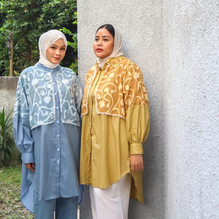 OKmusllim- TAHLIA OFFICIAL - Riyanti | Tahlia Kemeja Tunik Wanita Pesta Muslim Dress Fashion Wanita