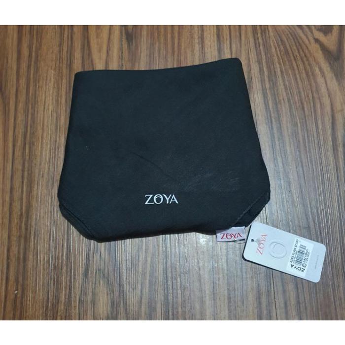 ZOYA Azra Plain Scarf Asena Plain Scarf Kerudung Segiempat Warna Hitam